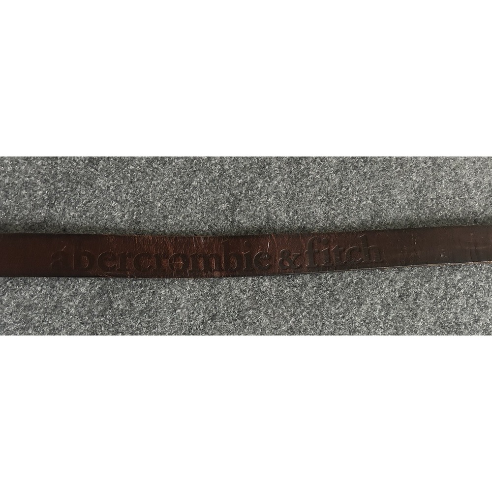 Vintage Y2k Abercrombie Brown Leather Belt size Women's S/M 36" Long From Buckle